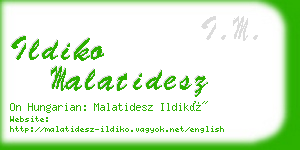 ildiko malatidesz business card